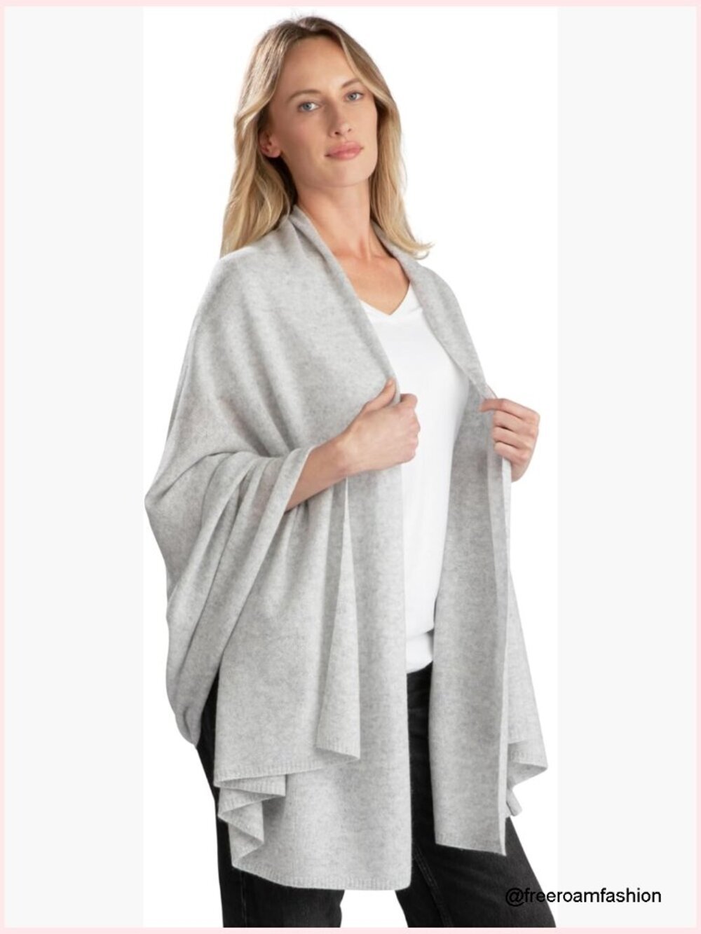 Pure Cashmere Oversized Travel Wrap Shawl Scarf 75x35
